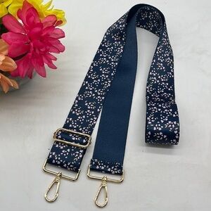 Kedzie Blue Pink Floral Guitar Strap Purse Strap